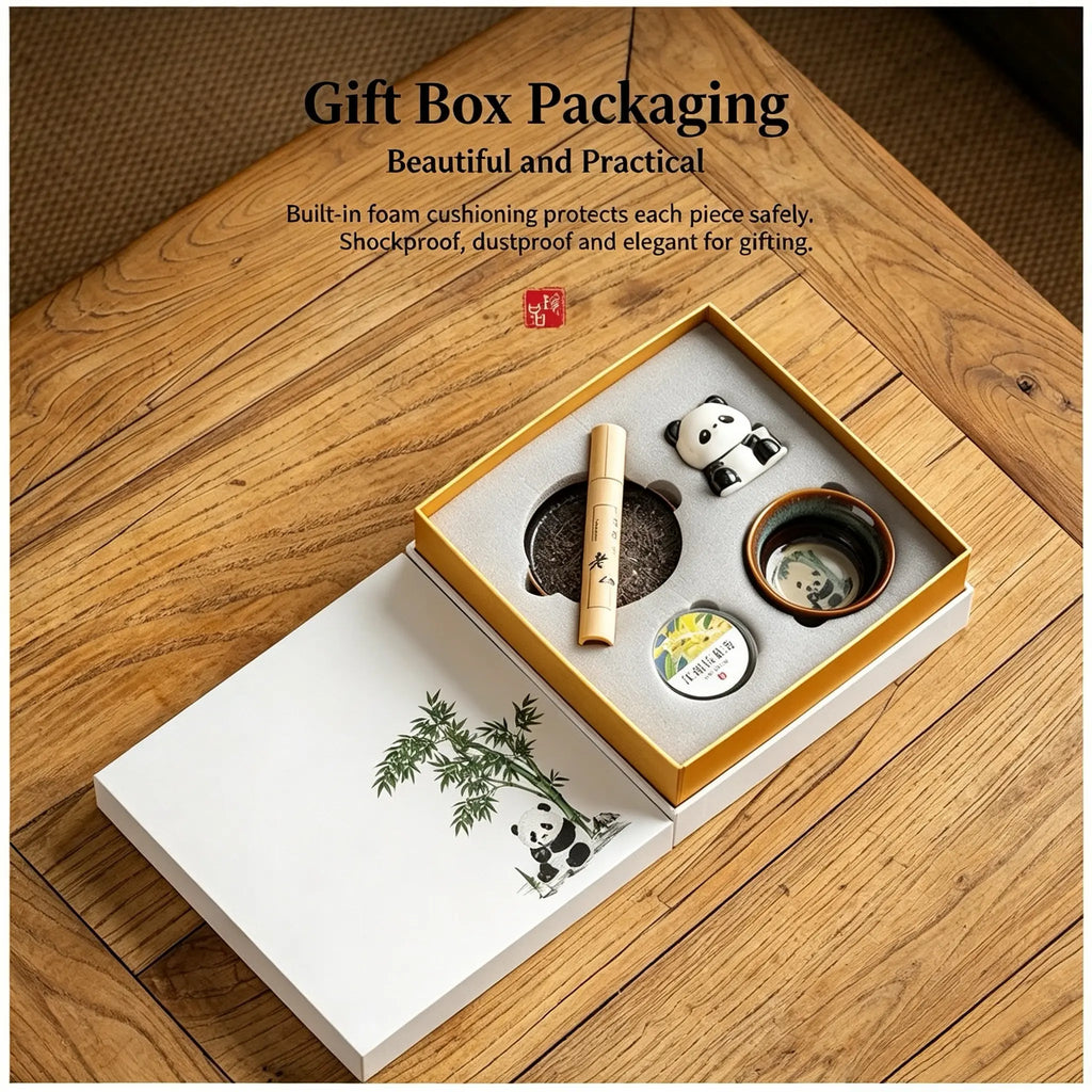 PandaCiCi Portable Tea Set Gift Box – Teapot & Cup Set for Tea Lovers