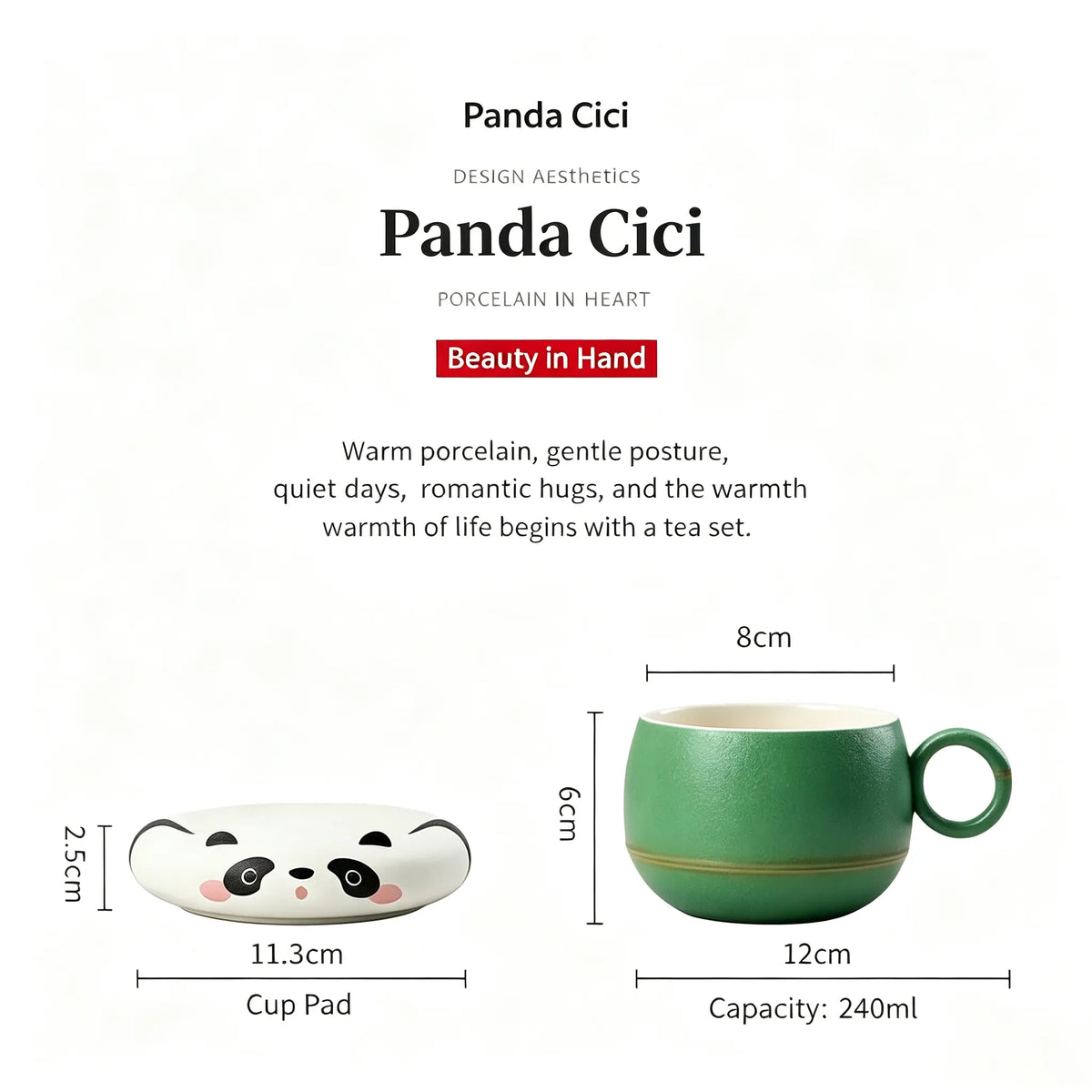 PandaCiCi Tea & Coffee Mug – Cute Panda Drinkware Gift