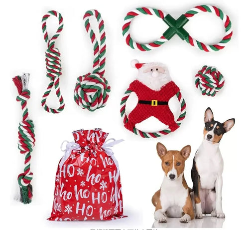 6-Piece Cotton Rope Dog Chew Toy Set - product image 2