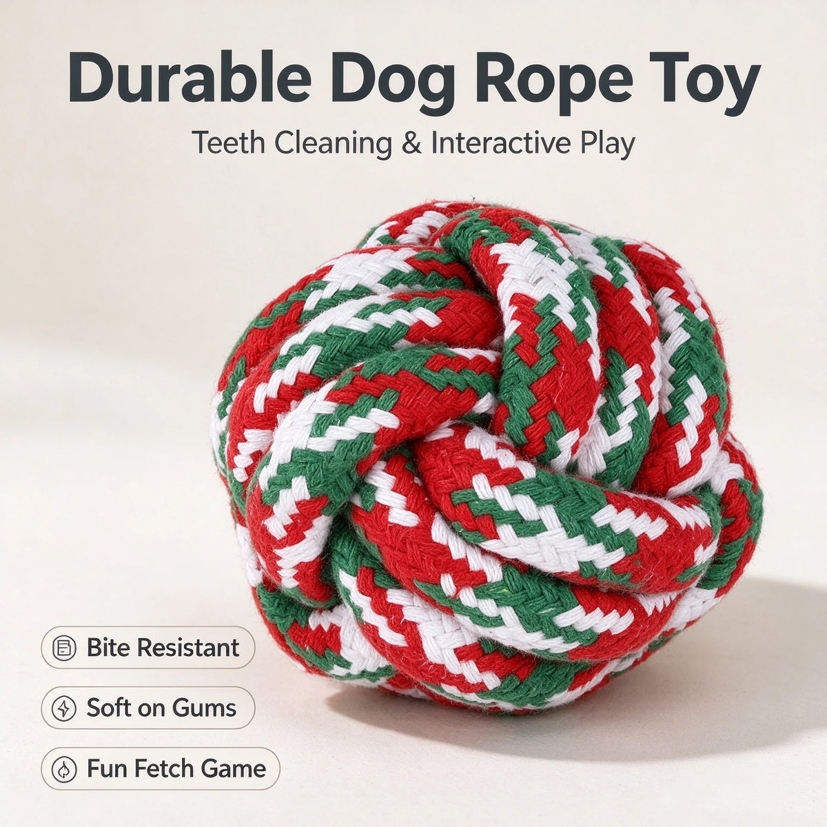 6-Piece Cotton Rope Dog Chew Toy Set - product image 3
