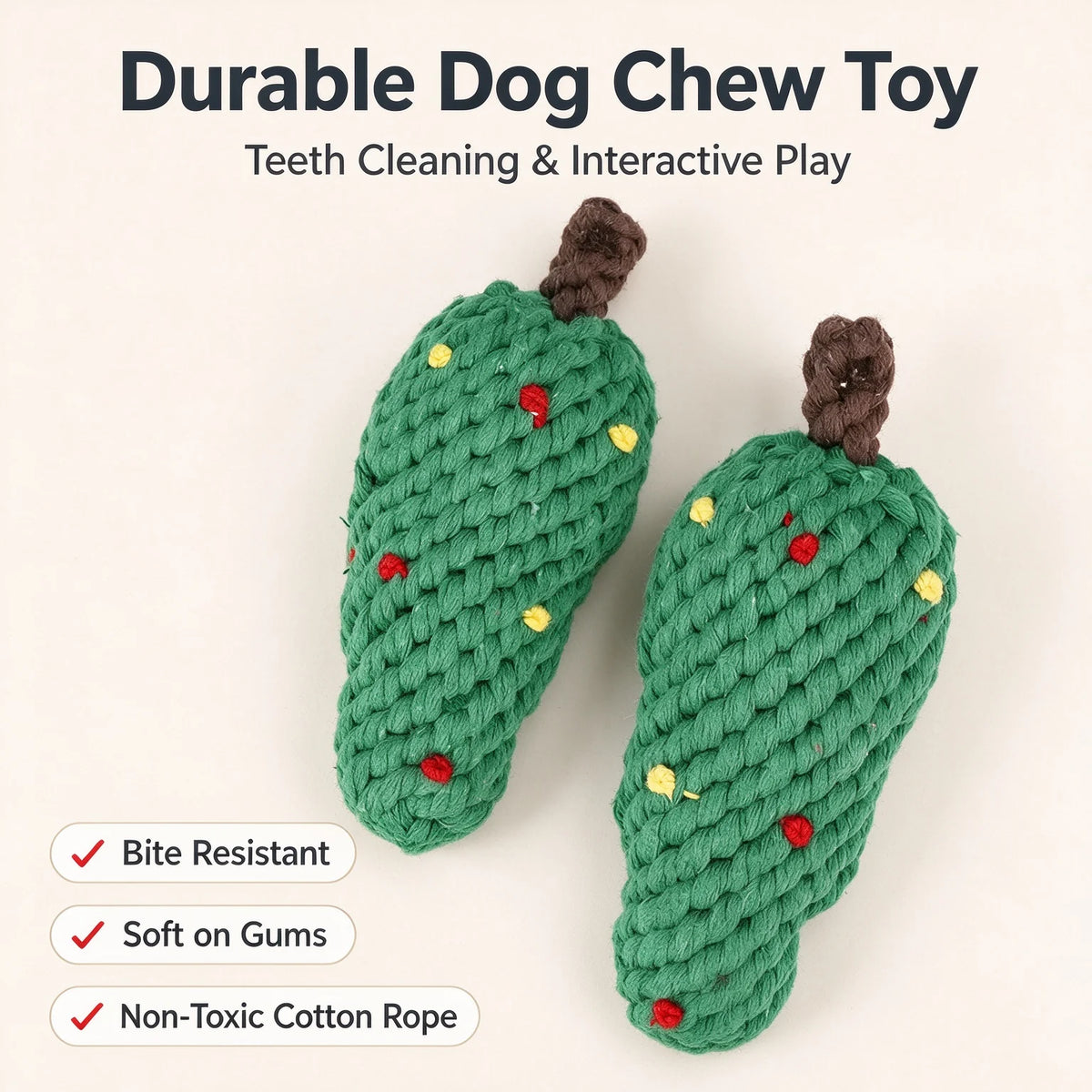 6-Piece Cotton Rope Dog Chew Toy Set - product image 4