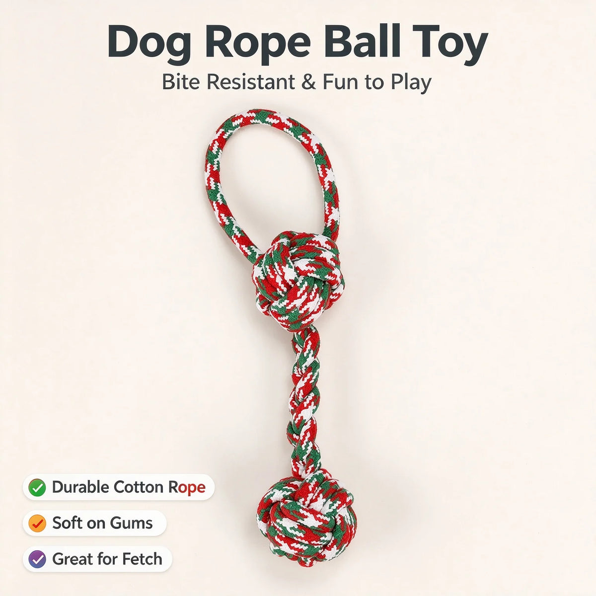 6-Piece Cotton Rope Dog Chew Toy Set - product image 6