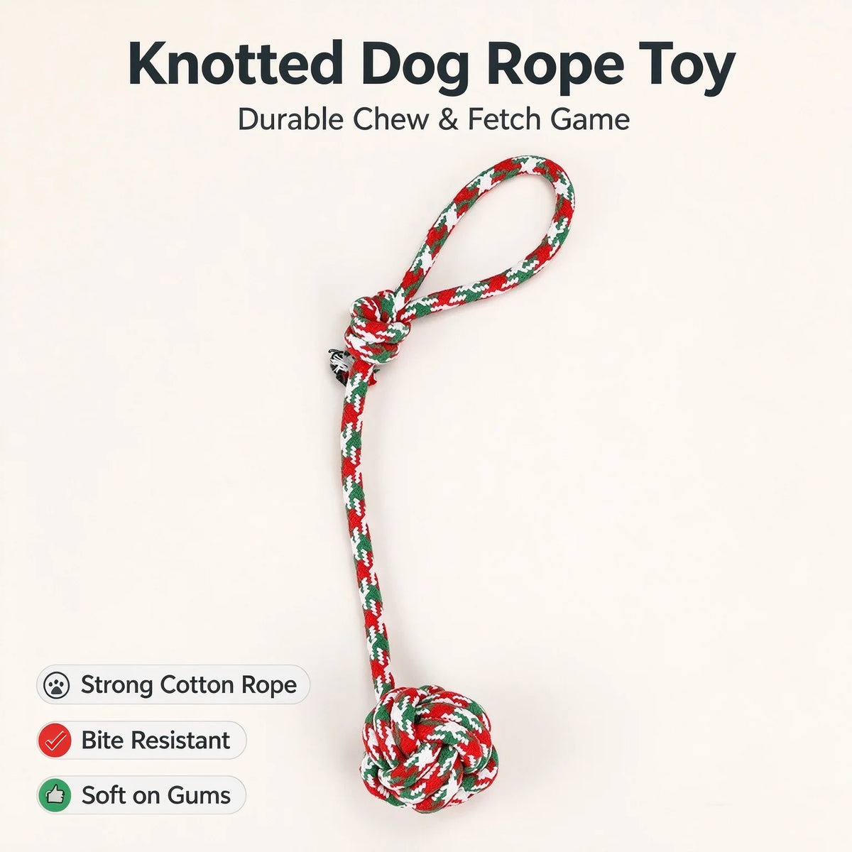 6-Piece Cotton Rope Dog Chew Toy Set - product image 9