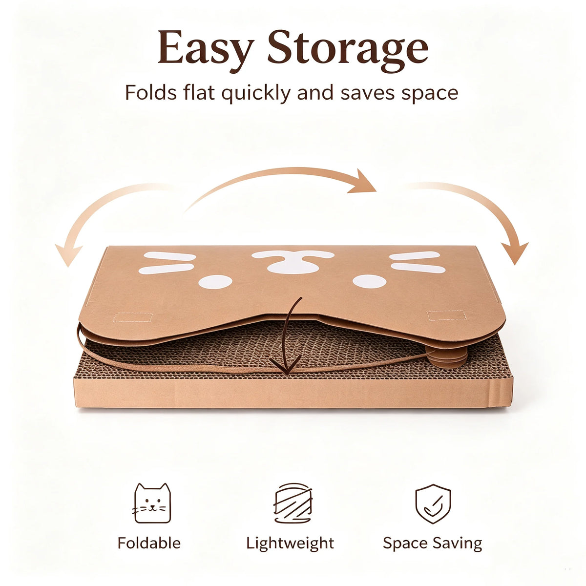 PandaCici Foldable Waterproof Kraft Paper Cat Bed - product image 2