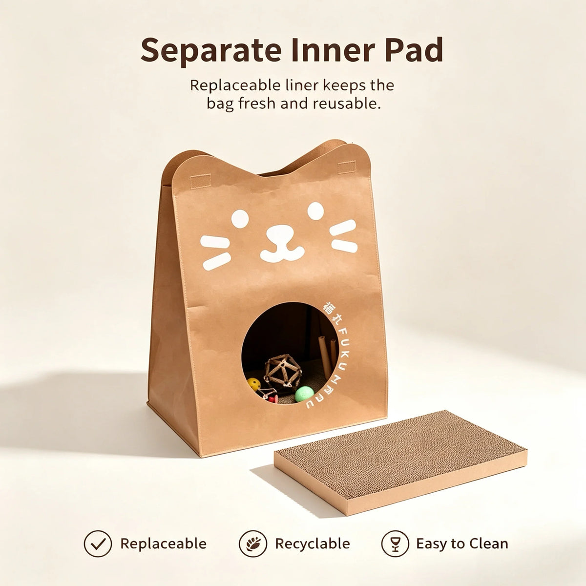 PandaCici Foldable Waterproof Kraft Paper Cat Bed - product image 5