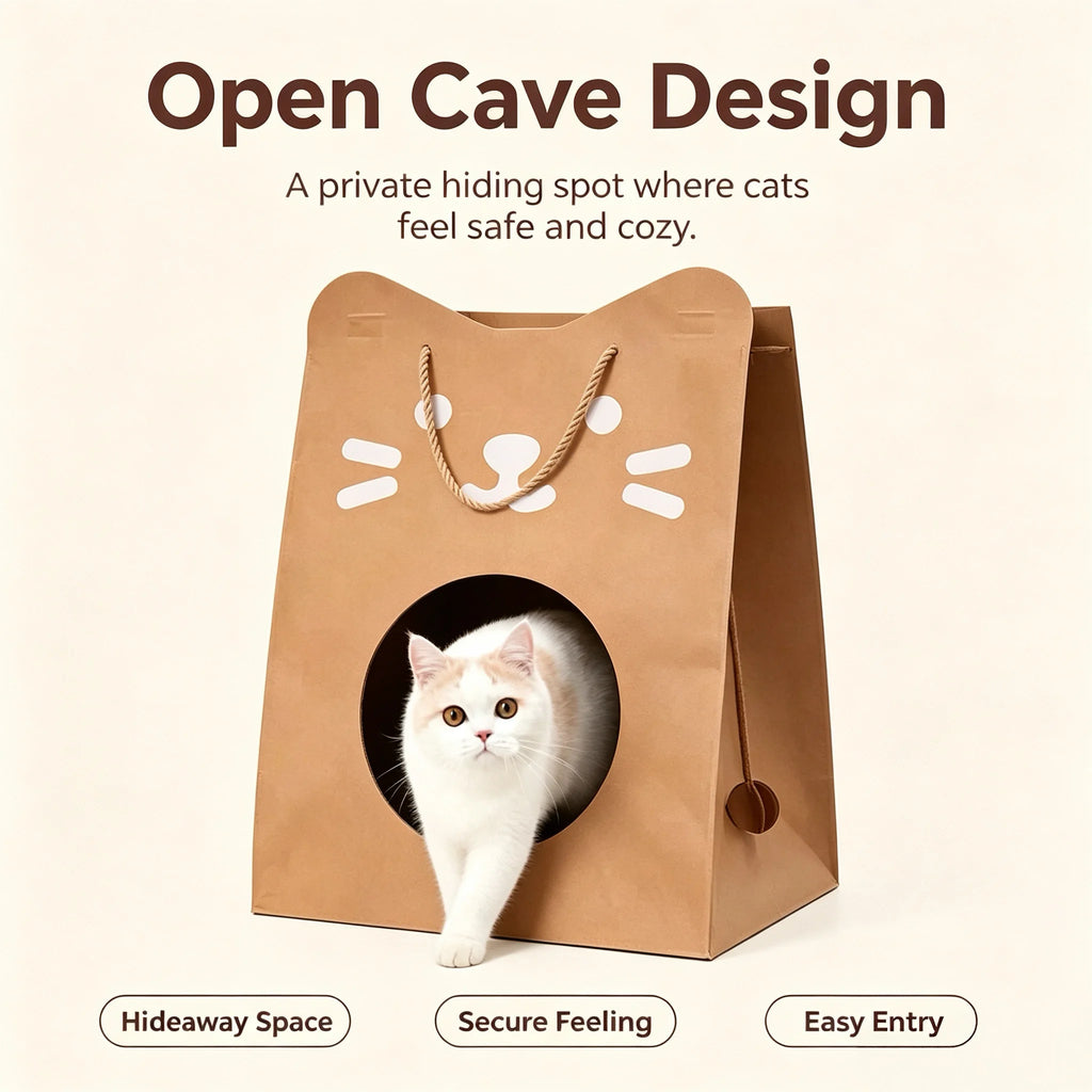 PandaCici Foldable Waterproof Kraft Paper Cat Bed - product image 8