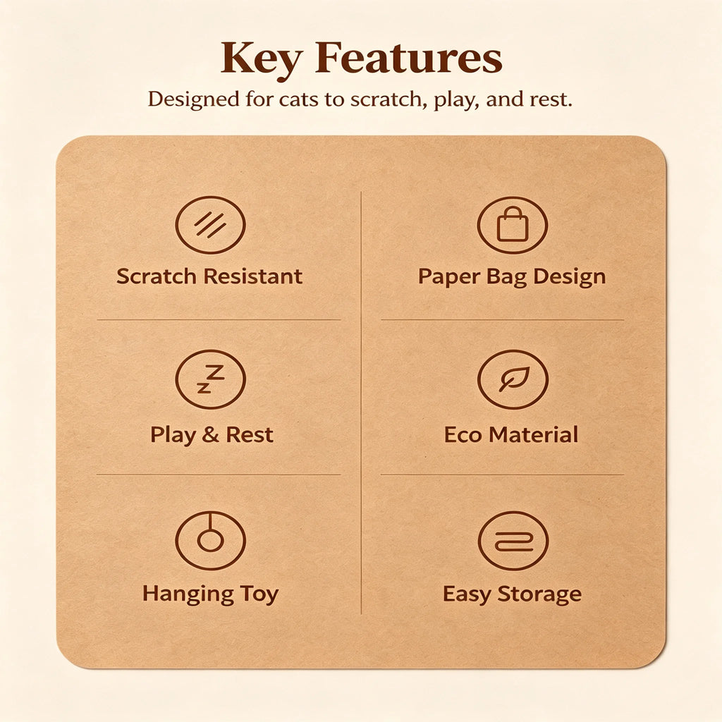 PandaCici Foldable Waterproof Kraft Paper Cat Bed - product image 9