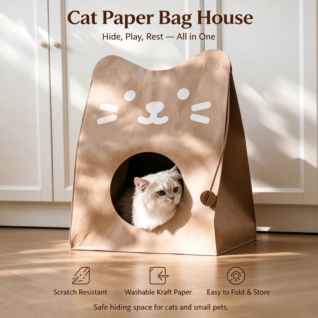 PandaCici Foldable Waterproof Kraft Paper Cat Bed - product image 10
