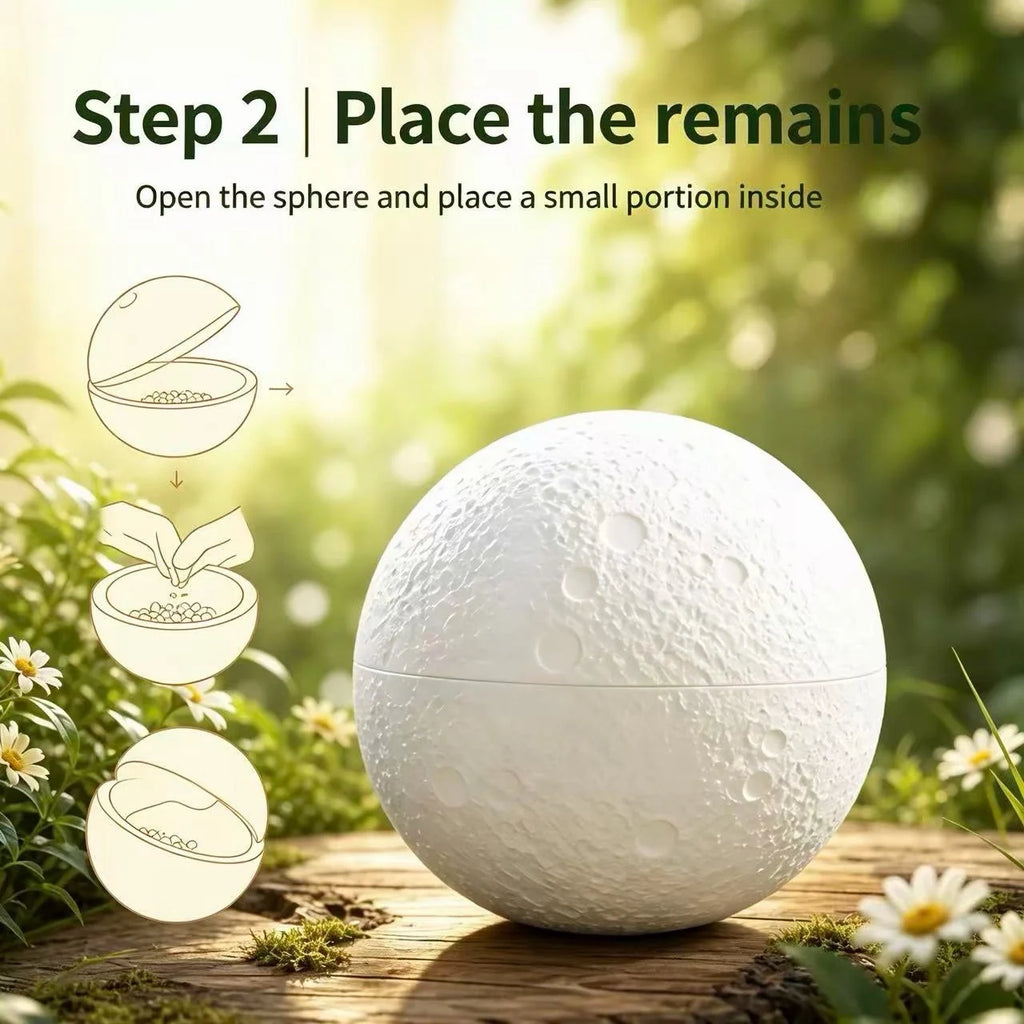 Moon-Shaped Biodegradable Pet Memorial Urn - product image 3