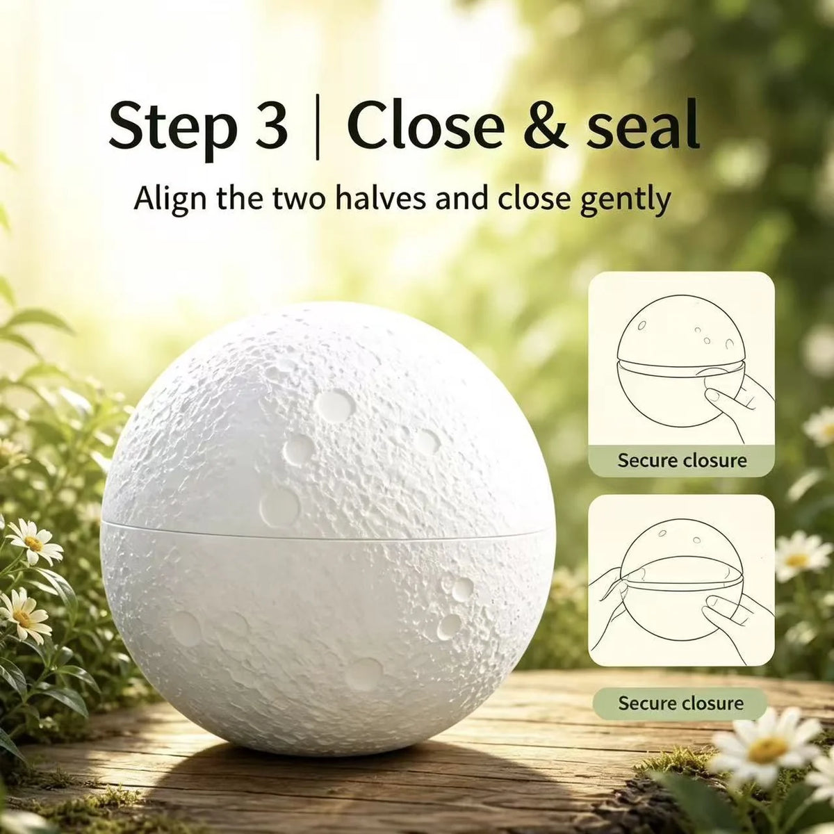 Moon-Shaped Biodegradable Pet Memorial Urn - product image 4