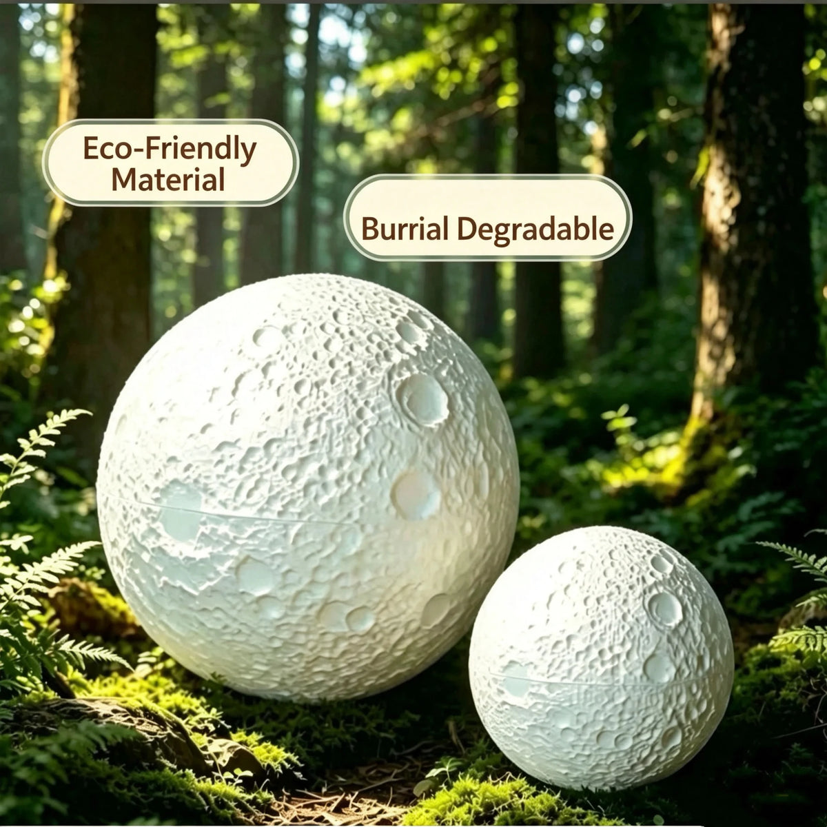 Moon-Shaped Biodegradable Pet Memorial Urn - product image 6