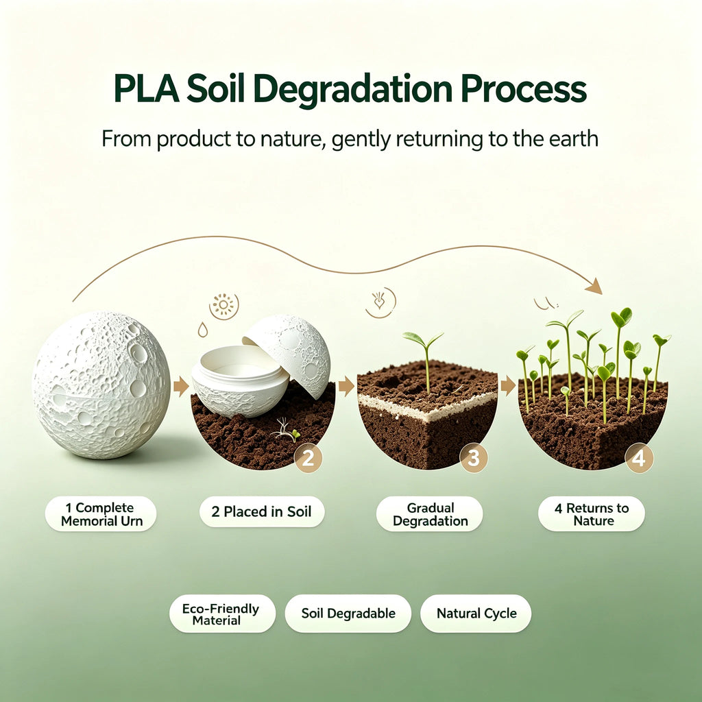 Moon-Shaped Biodegradable Pet Memorial Urn - product image 8