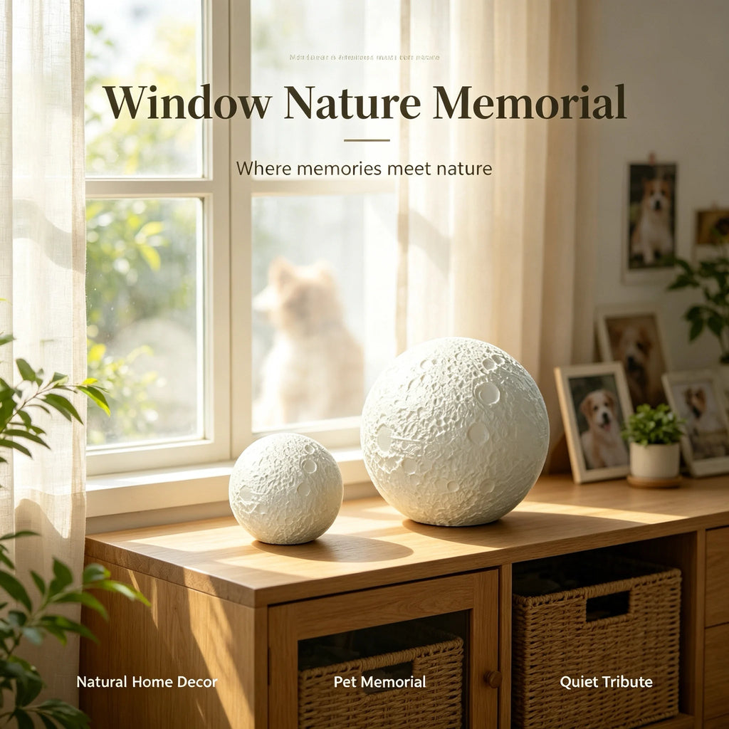 Moon-Shaped Biodegradable Pet Memorial Urn - product image 10