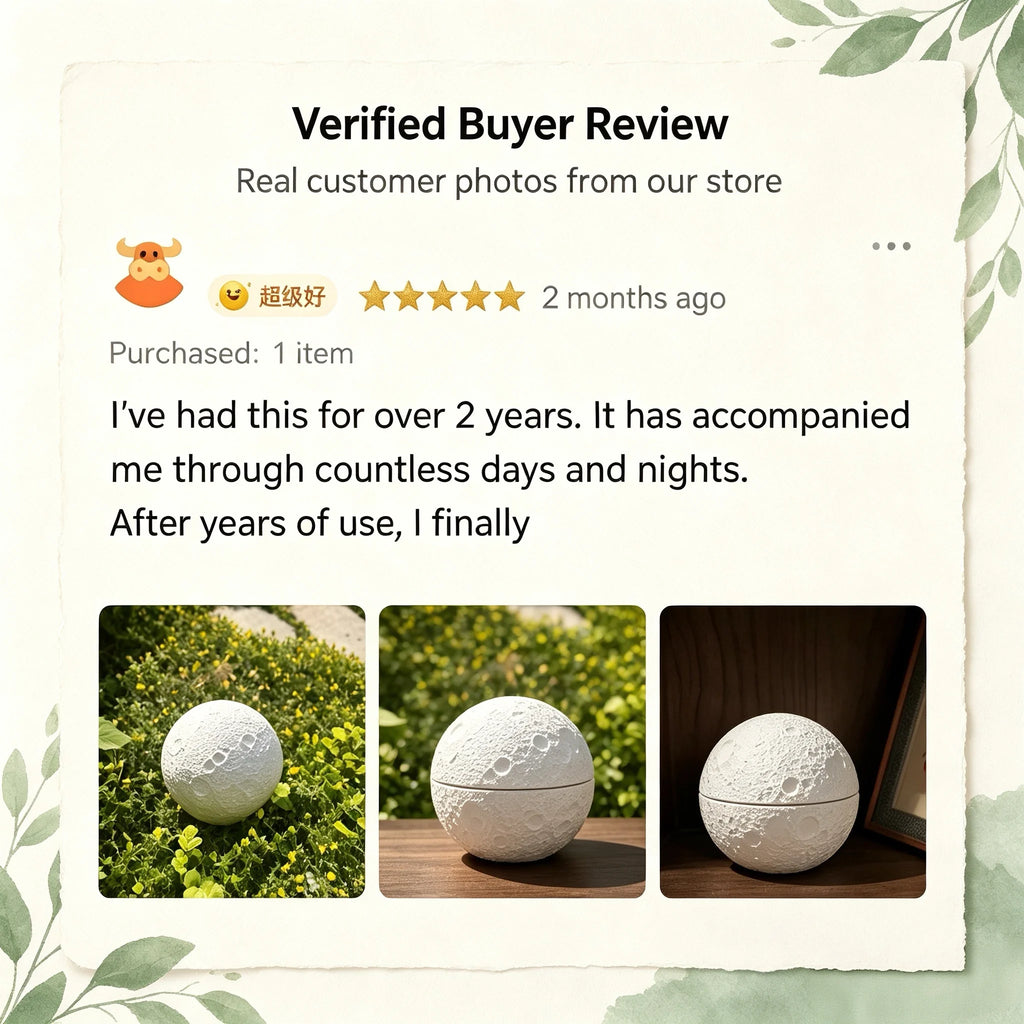 Moon-Shaped Biodegradable Pet Memorial Urn - product image 14