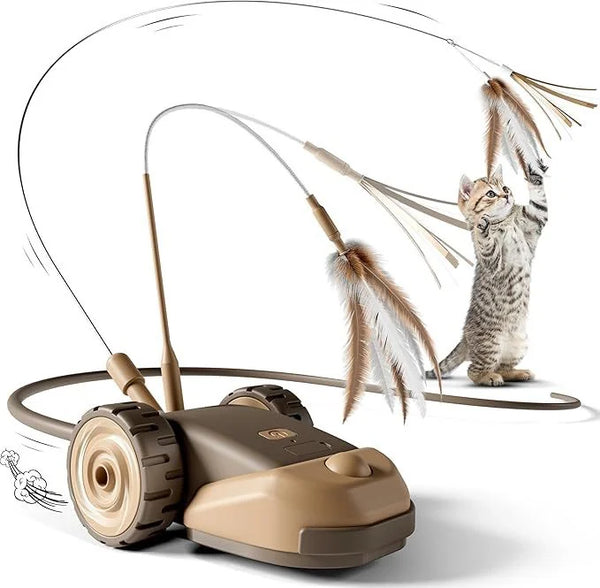 PandaCici Remote-Control Feather Cat Toy Car - product image 1