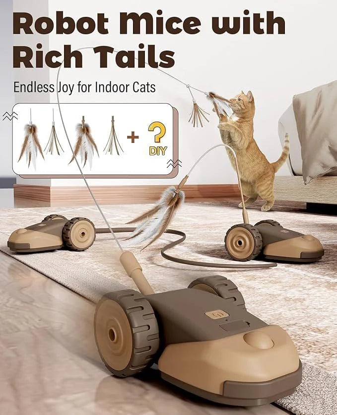 PandaCici Remote-Control Feather Cat Toy Car - product image 3