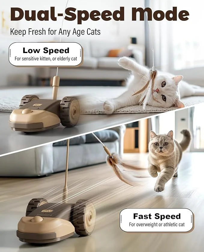 PandaCici Remote-Control Feather Cat Toy Car - product image 5