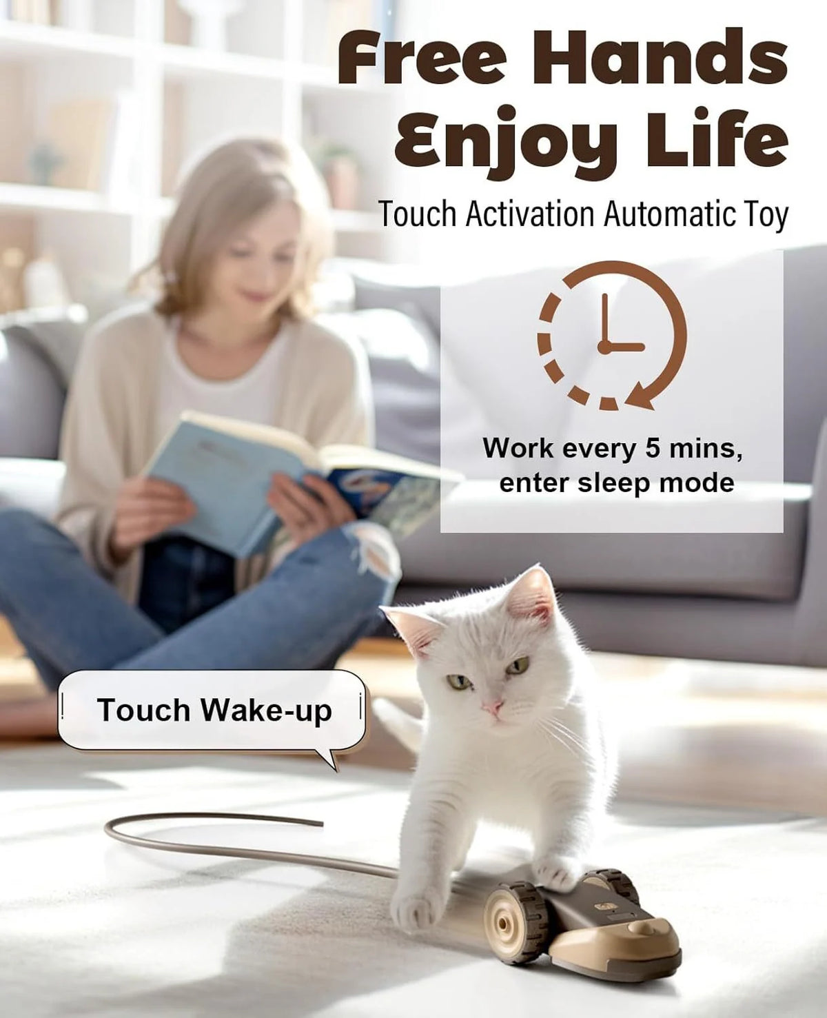 PandaCici Remote-Control Feather Cat Toy Car - product image 6