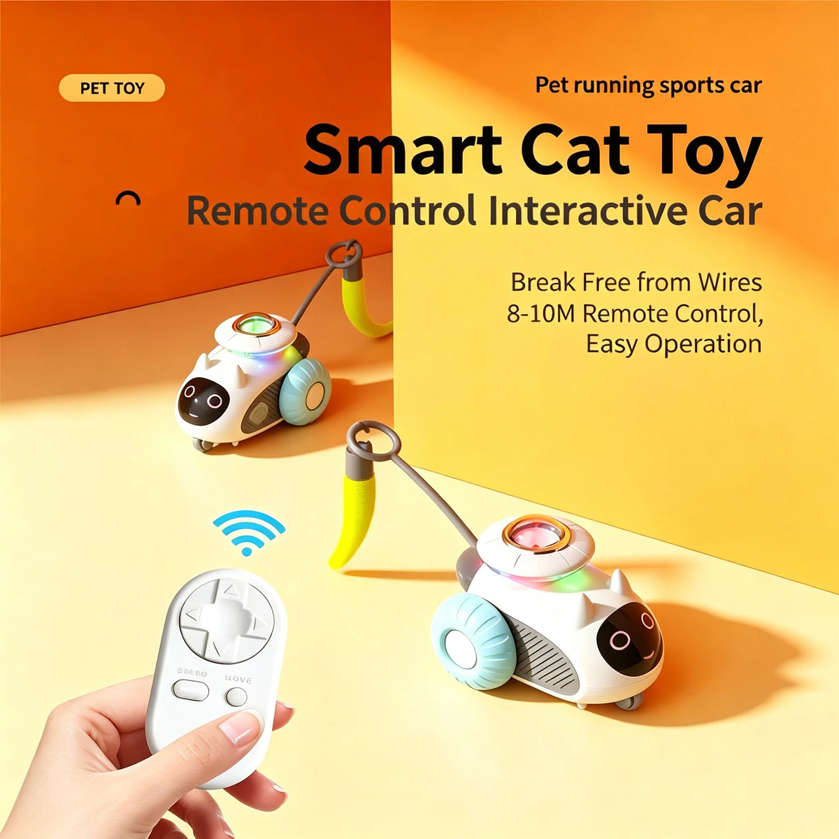 PandaCici Smart Remote-Control Silicone Cat Toy Car - product image 3
