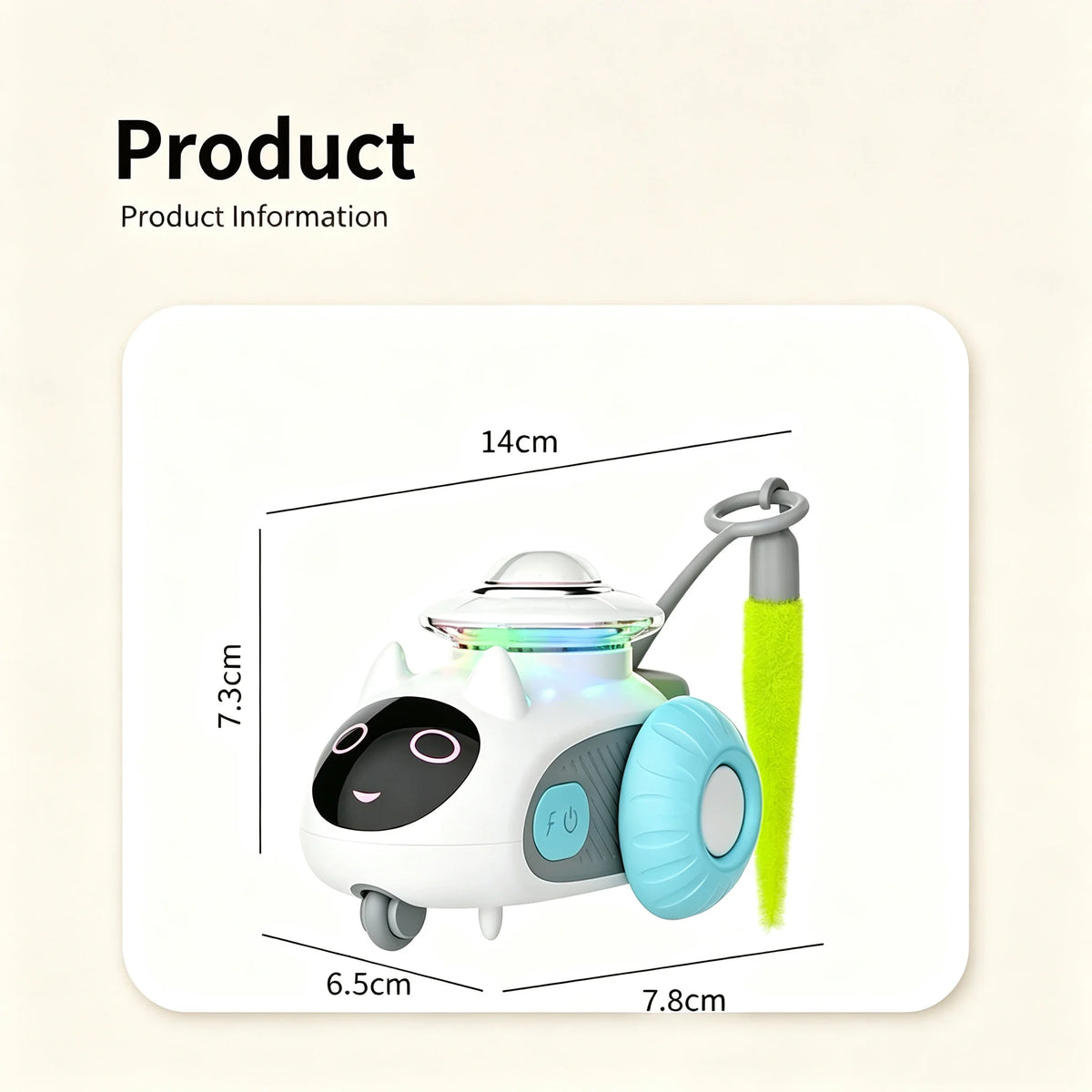 PandaCici Smart Remote-Control Silicone Cat Toy Car - product image 6