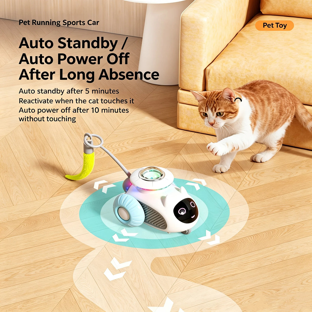 PandaCici Smart Remote-Control Silicone Cat Toy Car - product image 7