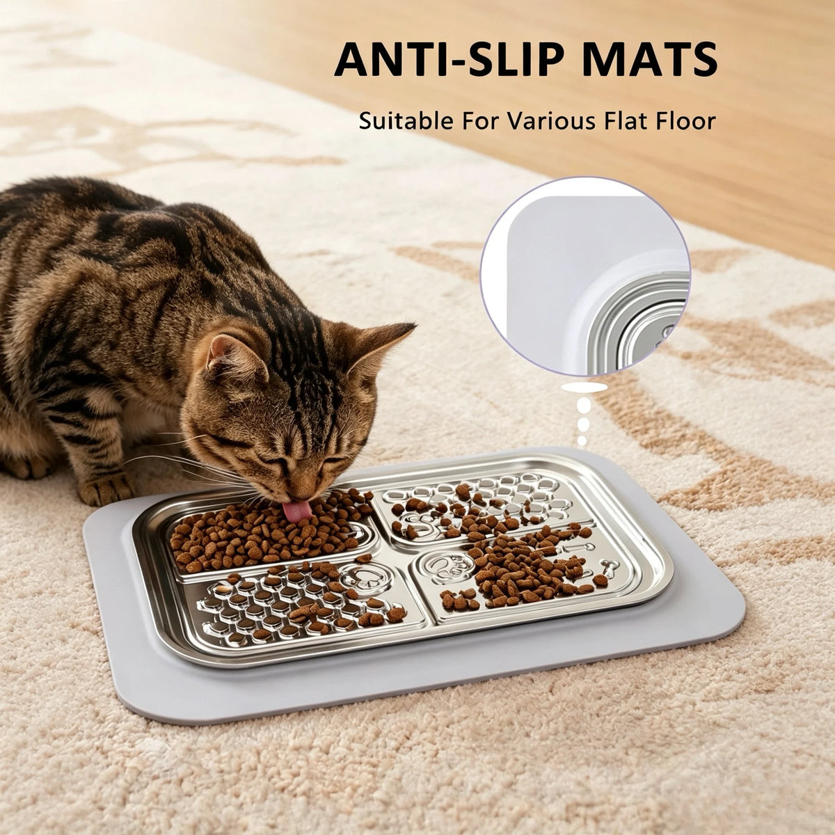 Stainless Steel Non-Slip Slow Feeder Pet Bowl - product image 8