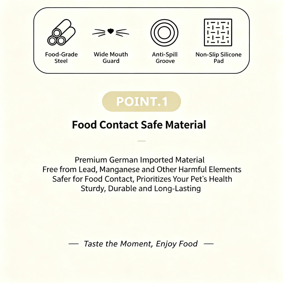 Stainless Steel Shallow Anti-Choke Pet Bowl - product image 2