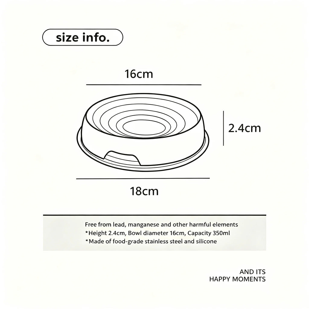 Stainless Steel Shallow Anti-Choke Pet Bowl - product image 4