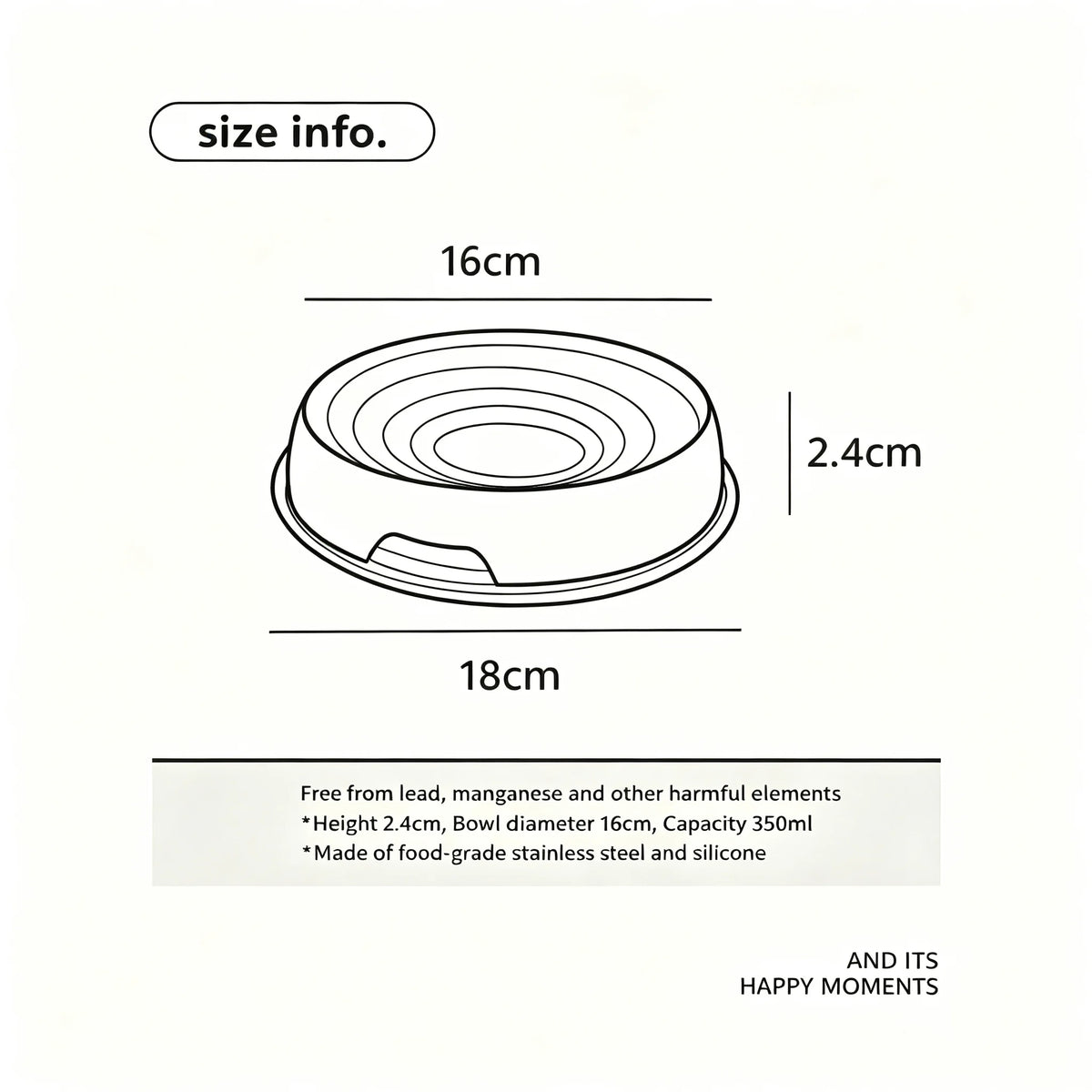 Stainless Steel Shallow Anti-Choke Pet Bowl - product image 4