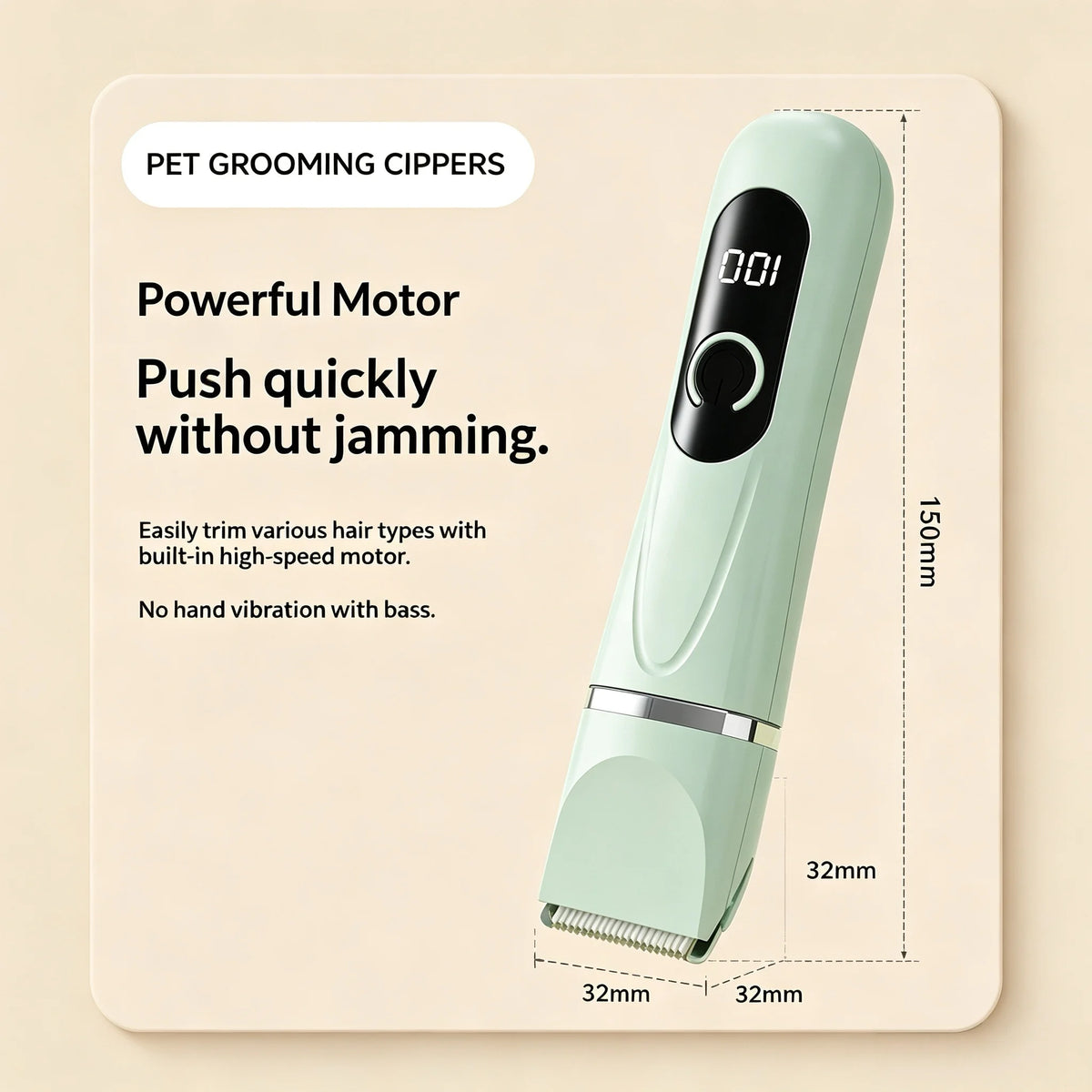 3-in-1 Electric Pet Trimmer and Nail Grinder - product image 9