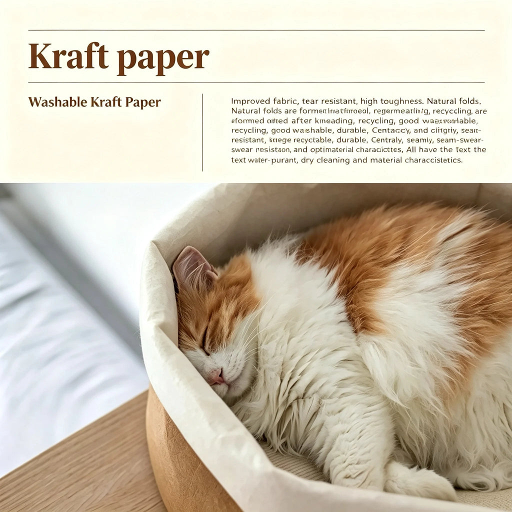 PandaCici Washable Waterproof Kraft Paper Cat Bed - product image 7